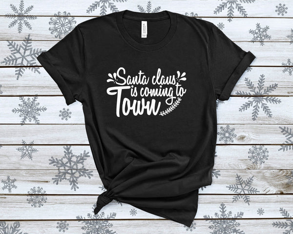 Santa Is Coming To Town Tshirt - little crafty souls