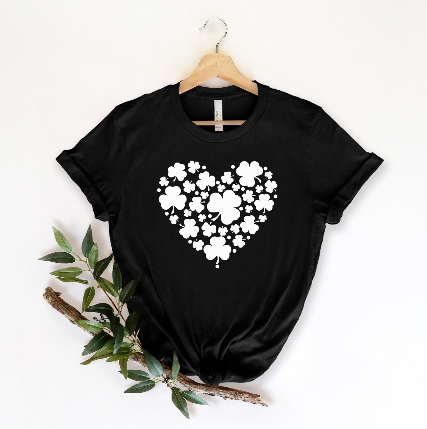 Shamrock Heart St Patricks Day Tshirt - little crafty souls