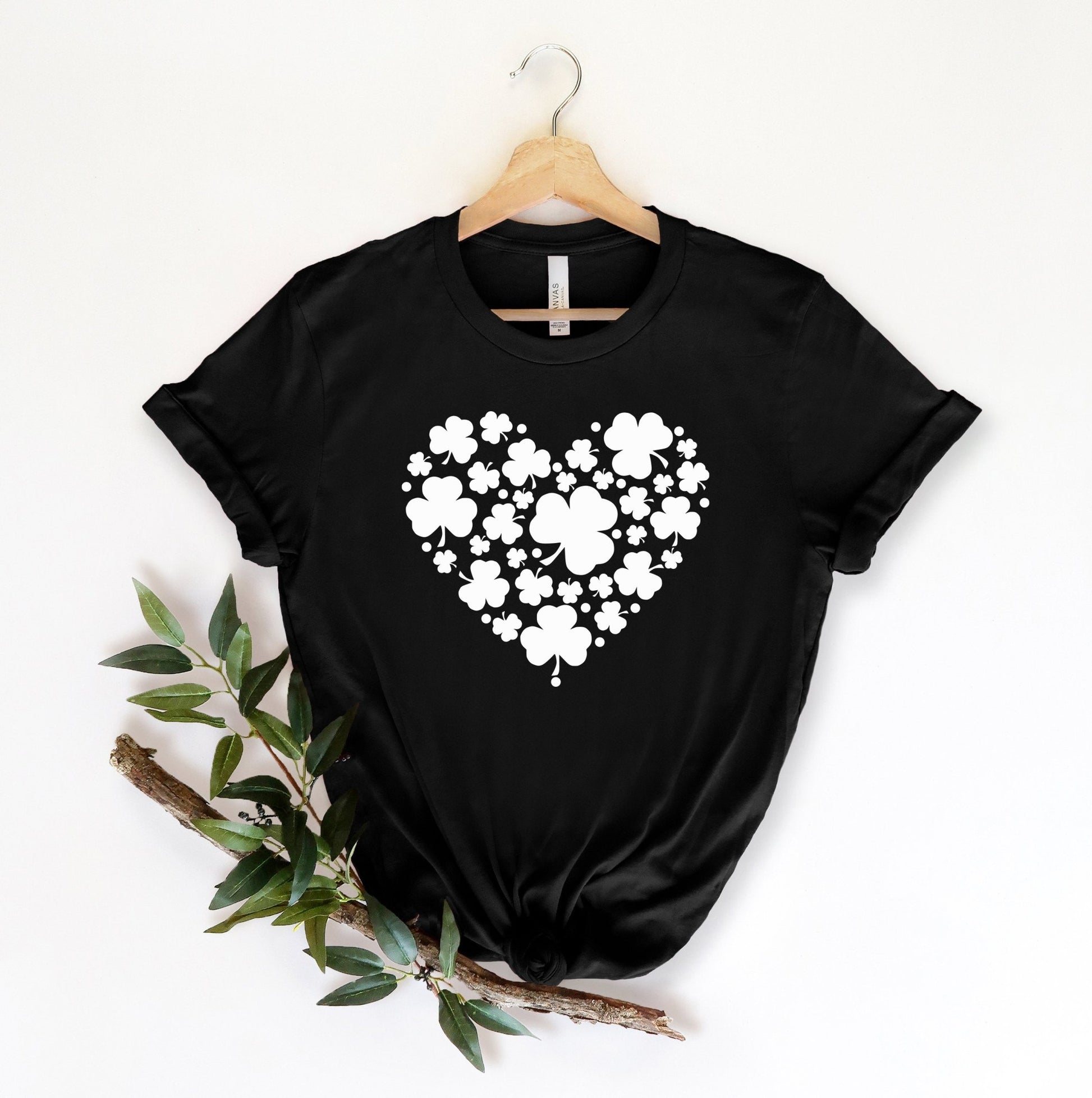 Shamrock Heart St Patricks Day Tshirt - little crafty souls