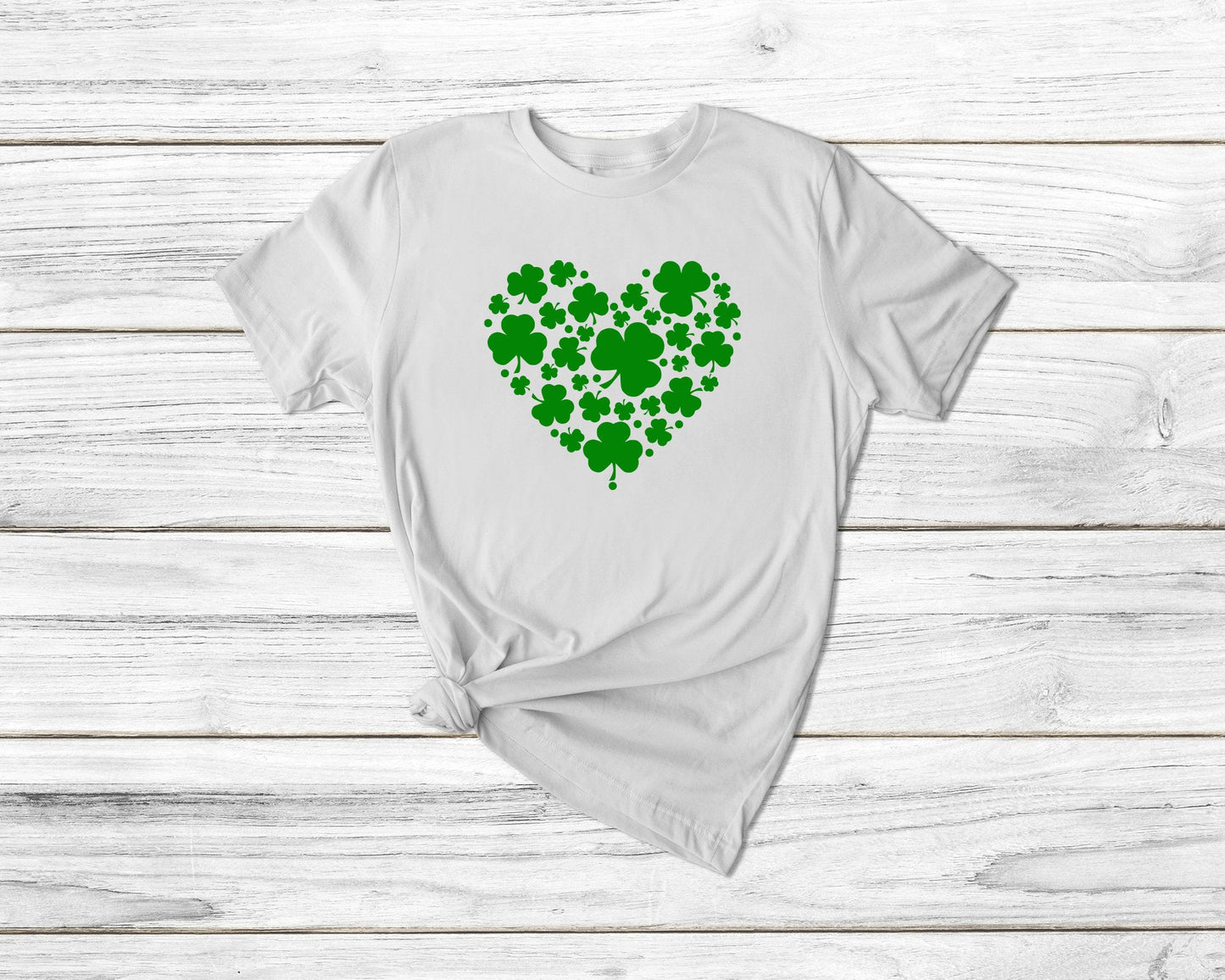 Shamrock Heart St Patricks Day Tshirt - little crafty souls