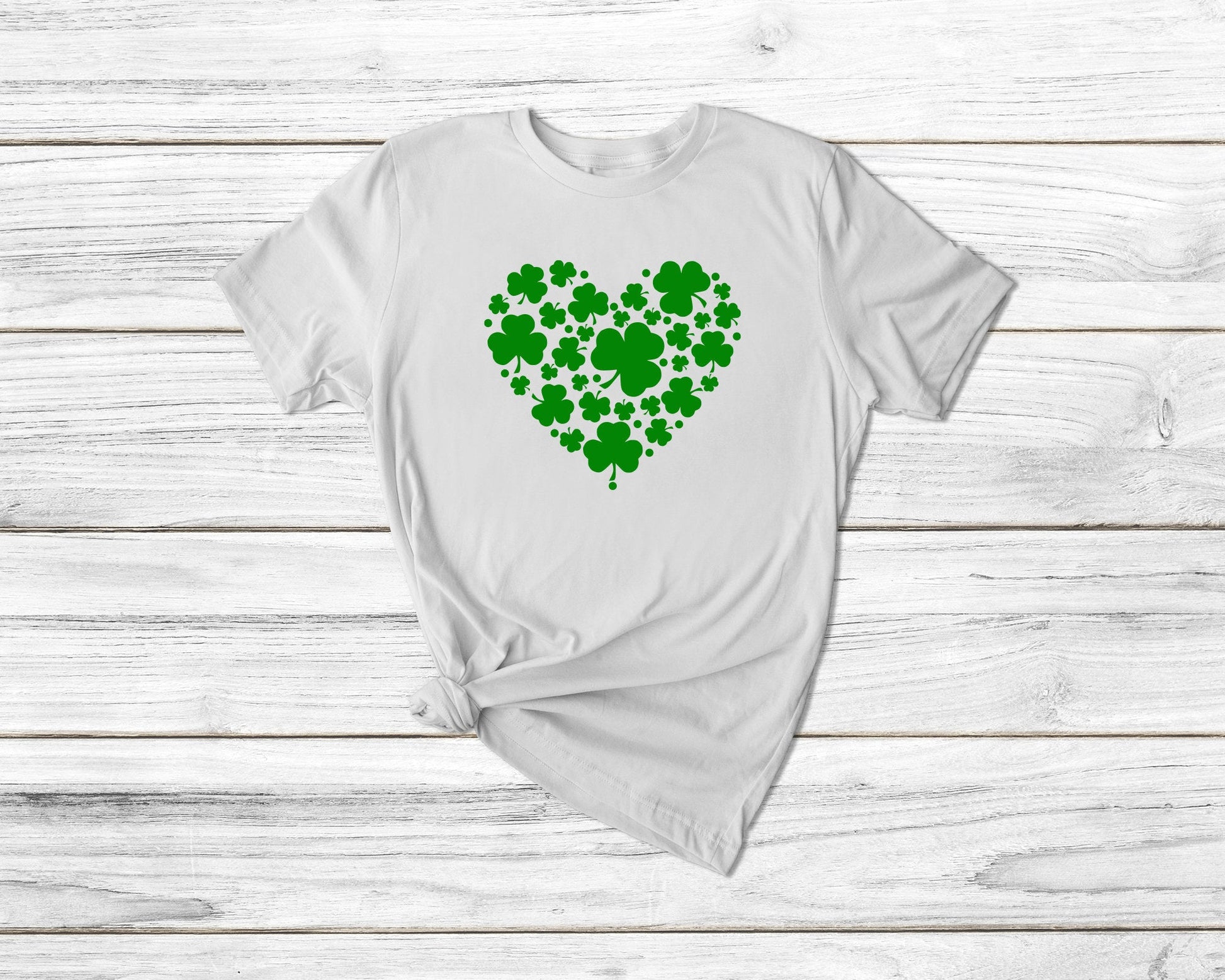 Shamrock Heart St Patricks Day Tshirt - little crafty souls