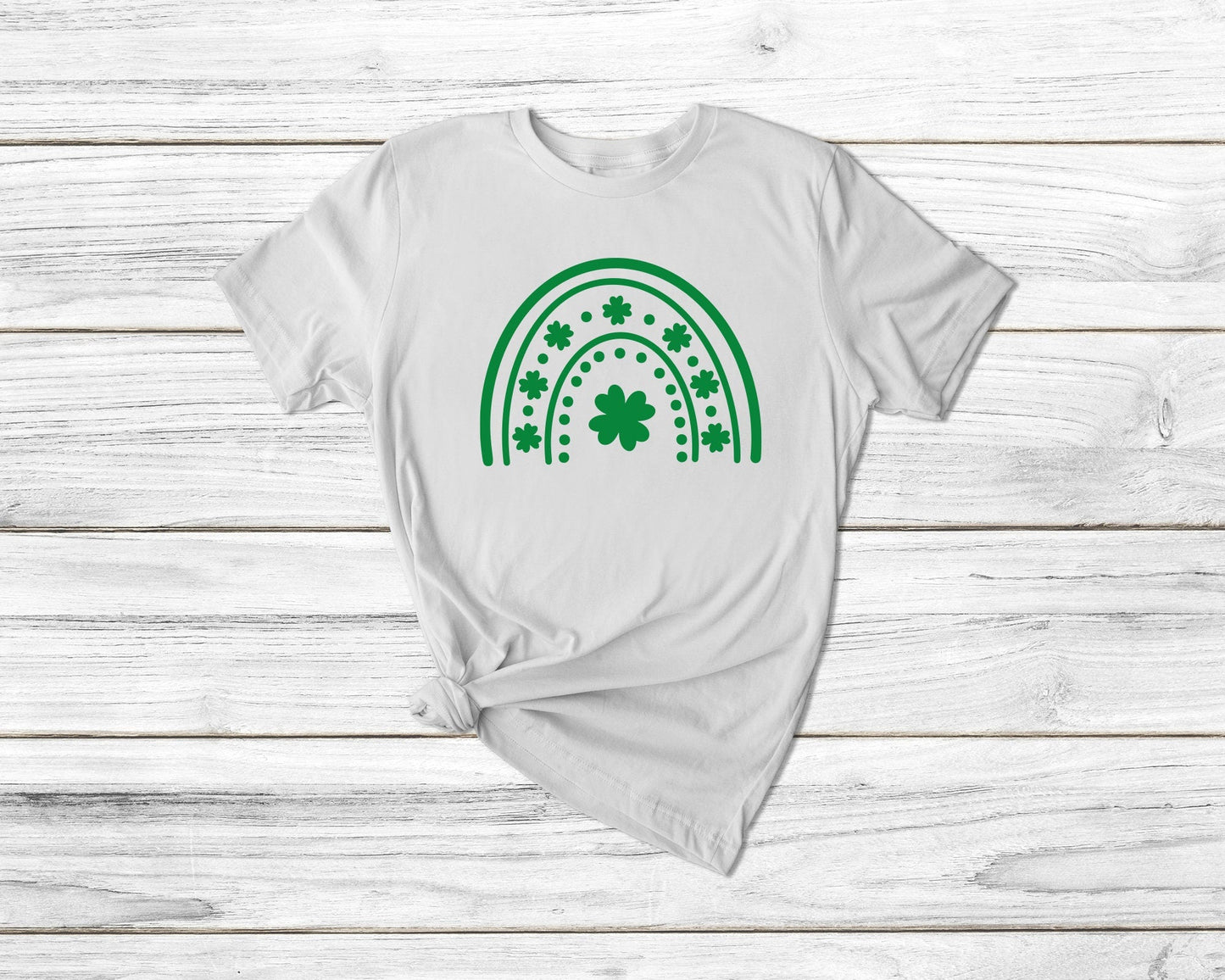 Shamrock Rainbow St Patricks Day Tshirt - little crafty souls