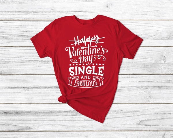 Single and fabulous tshirt | Anti Valentines Day Tshirt| gift t-shirt| ladies men's unisex saying tshirt tee| tshirt tshirt | single - little crafty souls