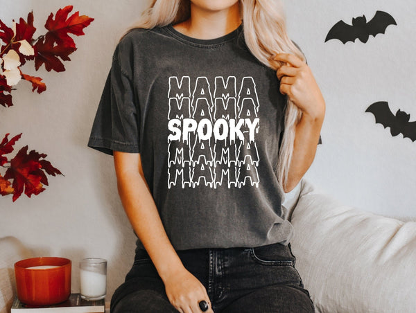 Spooky Mama Tshirt, Funny Halloween Tshirt - little crafty souls