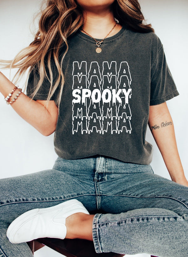 Spooky Mama Tshirt, Funny Halloween Tshirt - little crafty souls