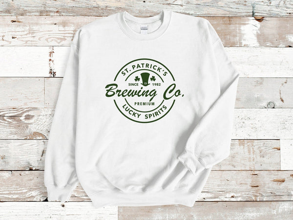 St Patrick's Day Brewing Sweatshirt, Paddys Day sweatshirt, St Patricks day jumper, Irish Hoodie, Funny Irish, Ireland Sweatshirt - little crafty souls