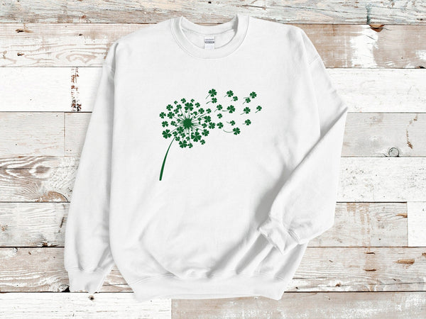 St Patrick's Day Sweatshirt, Clover Sweater, Paddys Day sweatshirt, St Patricks day jumper, Irish Hoodie, Funny Irish, Ireland Sweatshirt - little crafty souls