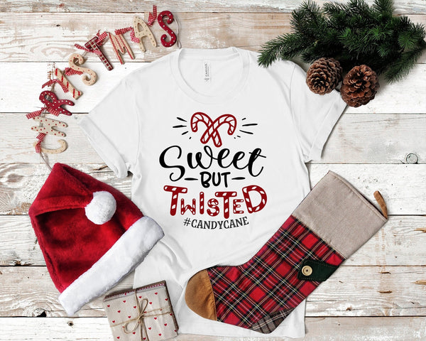 Sweet But Twisted Funny Christmas Tshirt - little crafty souls