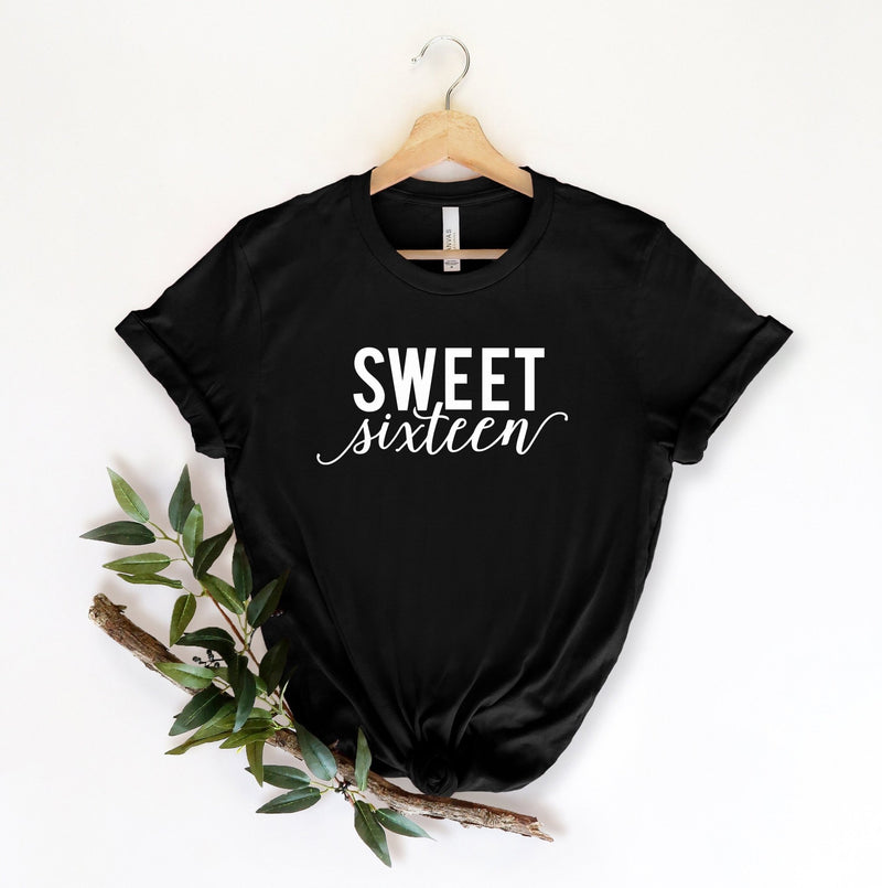 Sweet sixteen tshirt, sixteen birthday present, 16th bday tshirt, funny birthday shirt, funny sixteenth tshirt, sweet sixteen birthday shirt - little crafty souls