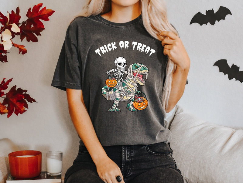 T-Rex Trick Or Treat Tshirt - little crafty souls