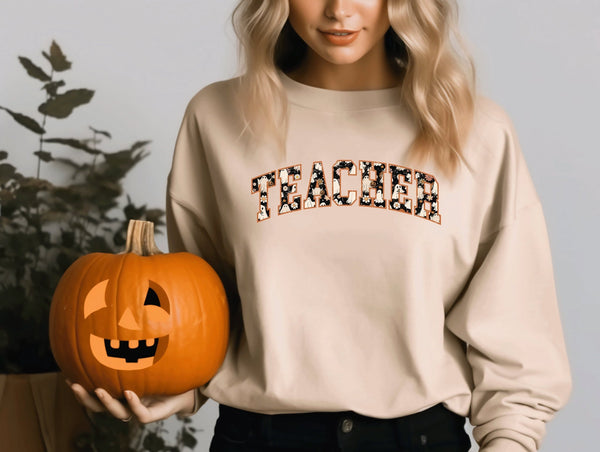 TEACHER halloween jumper - little crafty souls