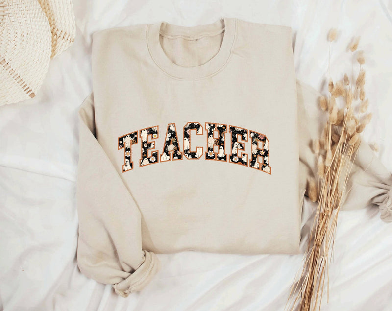 TEACHER halloween jumper TEACHER halloween sweatshirt witch Pumpkin sweater, Ladies Fall shirt autumn jumper school halloween Season - little crafty souls