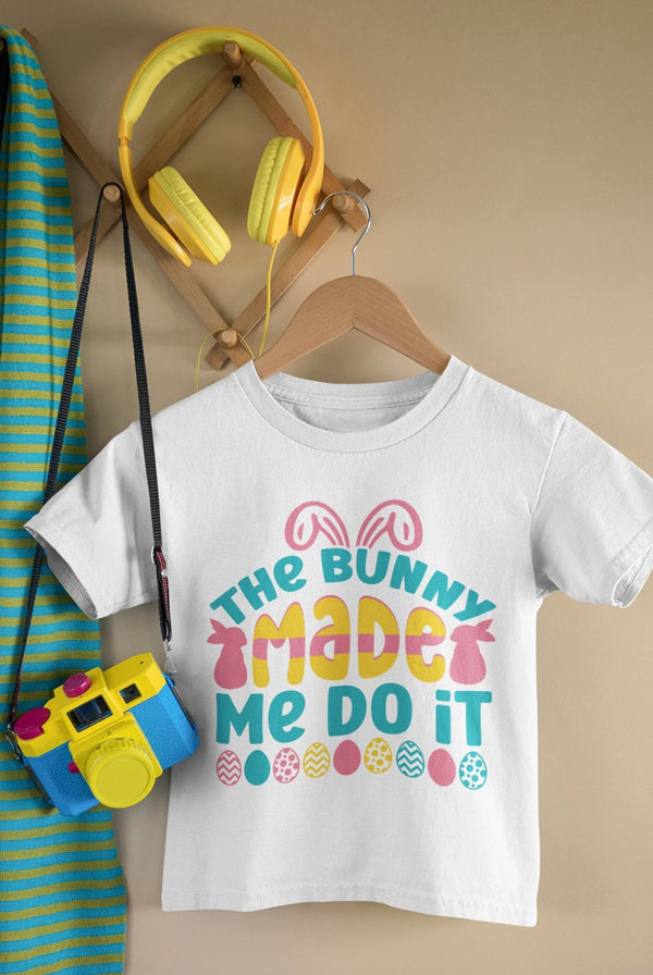 The Bunny made me do it, Easter Bunny tshirt, Easter tshirts, easter gift ideas, Kids easter shirts, my first easter tshirt, Rabbit Tshirt - little crafty souls