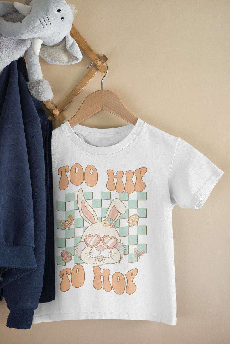 Too hip to hop retro, Easter Bunny tshirt, Easter tshirts, easter gift ideas, Kids easter shirts, my first easter tshirt, Rabbit Tshirt - little crafty souls