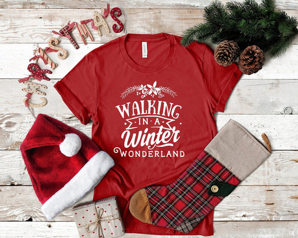 Walking In A Winter Wonderland Funny Christmas Tshirt - little crafty souls