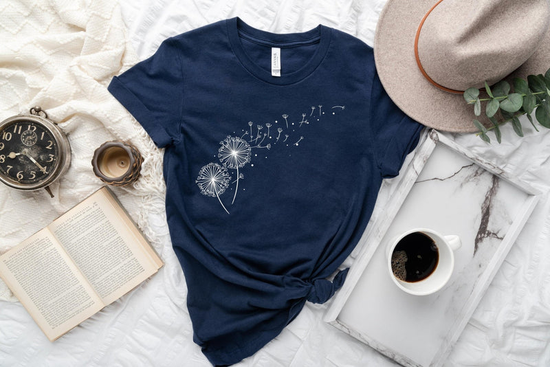 Windflower Shirt, Dandelion Shirt for Women, Flower Graphic T-shirt, Summer Shirt, Cute Trending Womens T-Shirt, autumn tshirt, fall shirt - little crafty souls