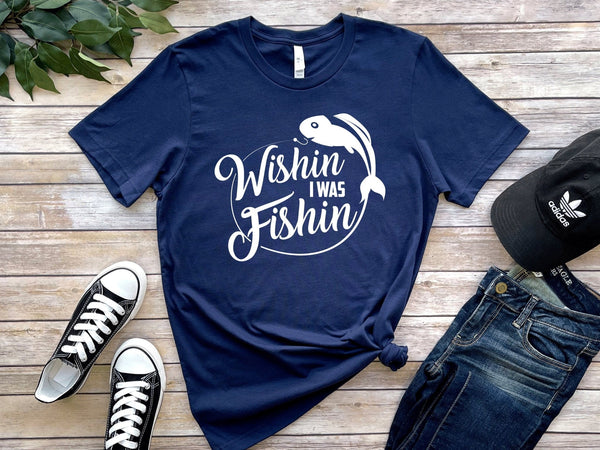 Wishin I Was Fishin Tshirt - little crafty souls