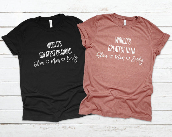 World'S Greatest Grandparents Tshirt - little crafty souls