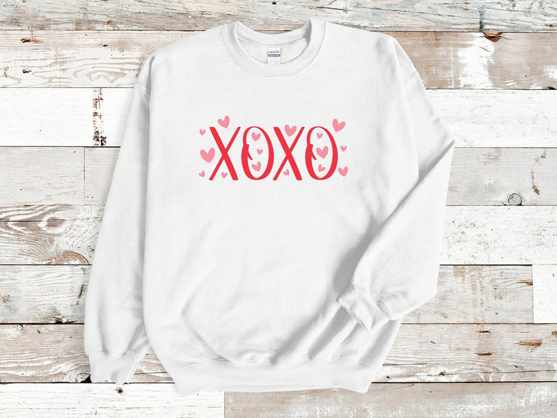 XOXO Sweatshirt, Hugs and Kisses seatshirt, valentines day jumper, valentines day sweater, valentines day, kids valentines day tshirt - little crafty souls