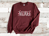 XOXO Sweatshirt, Hugs and Kisses seatshirt, valentines day jumper, valentines day sweater, valentines day, kids valentines day tshirt - little crafty souls