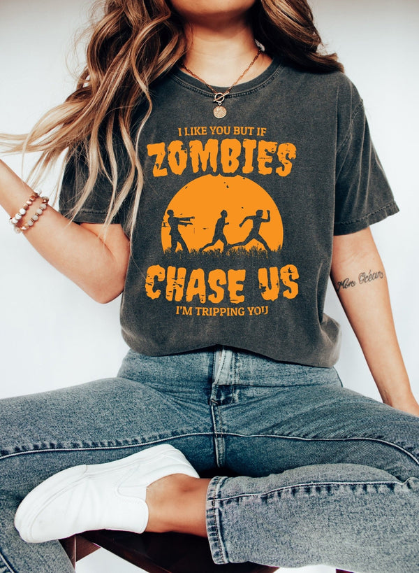 Zombie Tshirt, Funny Halloween Tshirt - little crafty souls